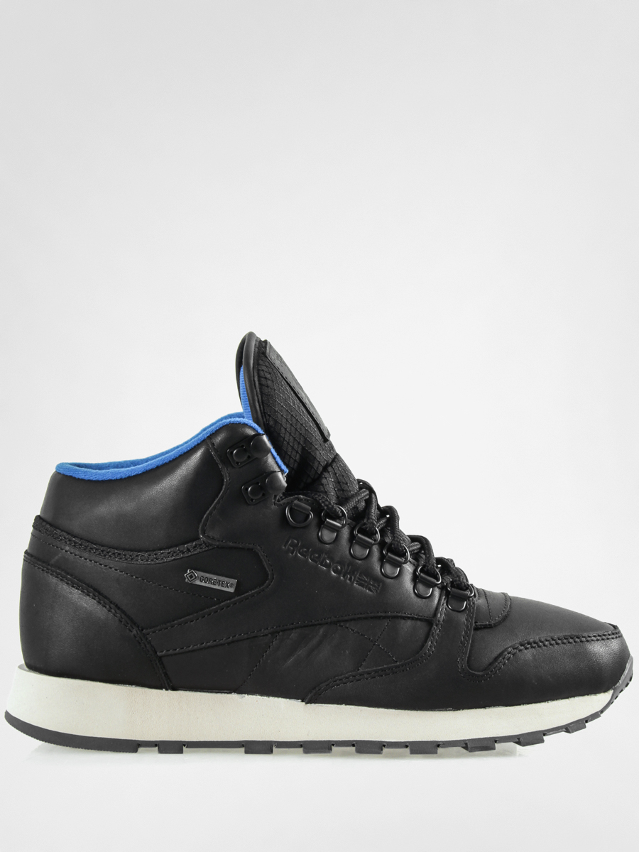 Buty zimowe Reebok CL Leather Mid Goretex (black/pebble/blue)