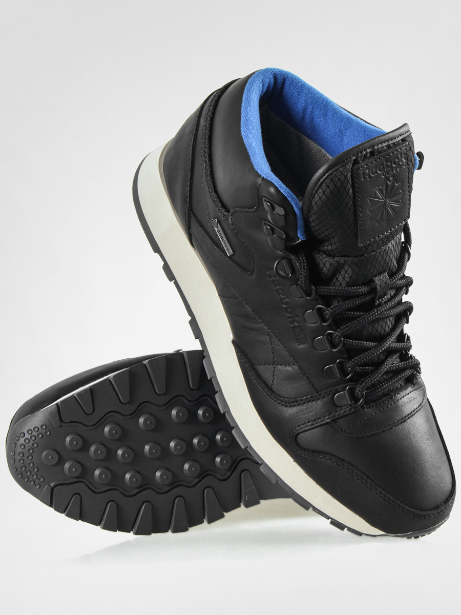 Buty zimowe Reebok CL Leather Mid Goretex (black/pebble/blue)