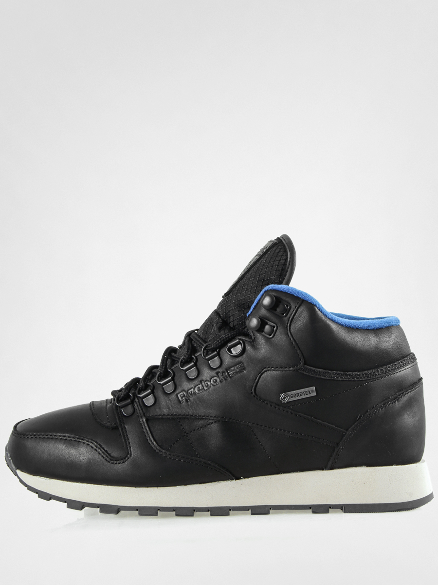 Buty zimowe Reebok CL Leather Mid Goretex (black/pebble/blue)