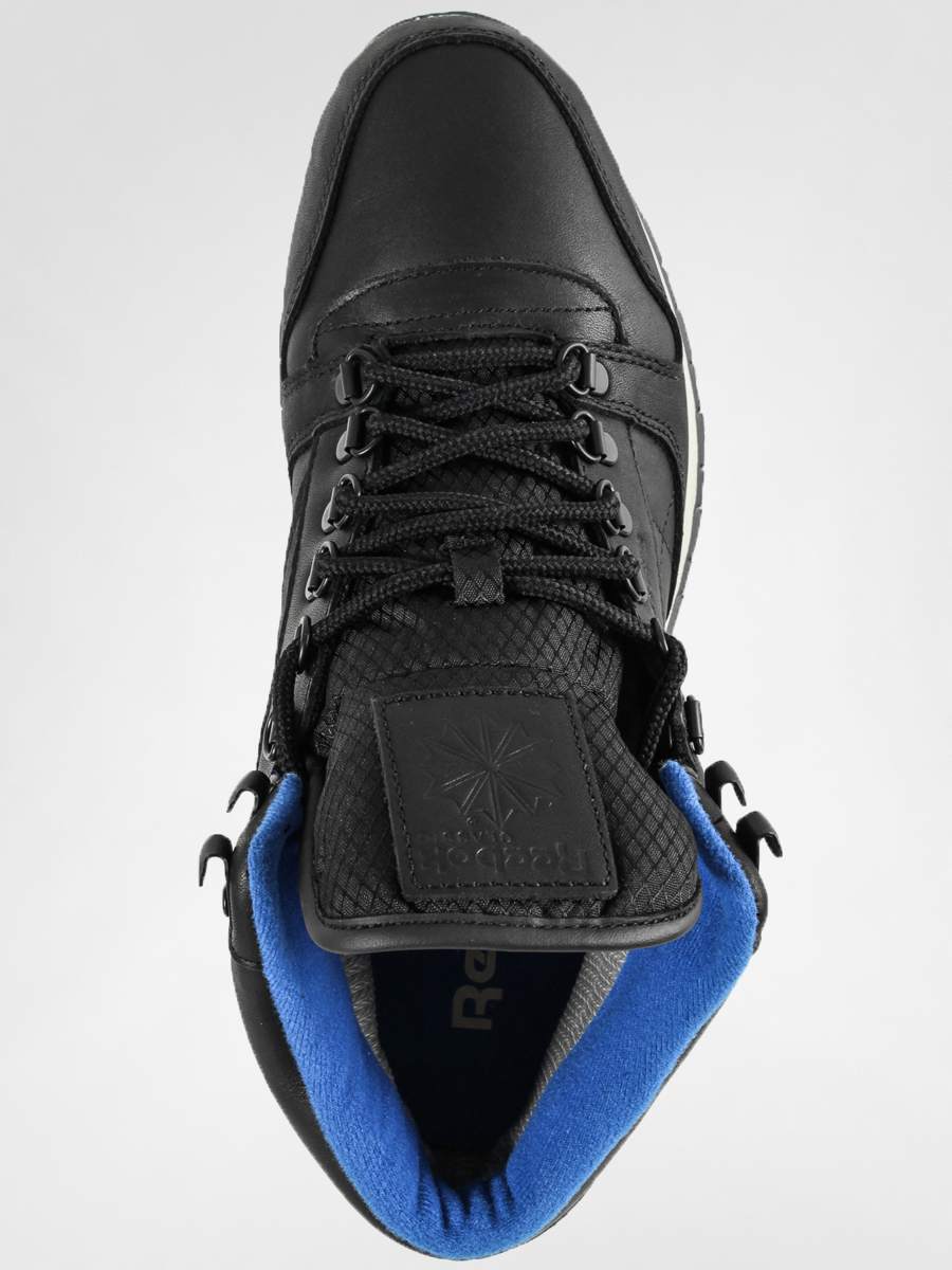 Buty zimowe Reebok CL Leather Mid Goretex (black/pebble/blue)