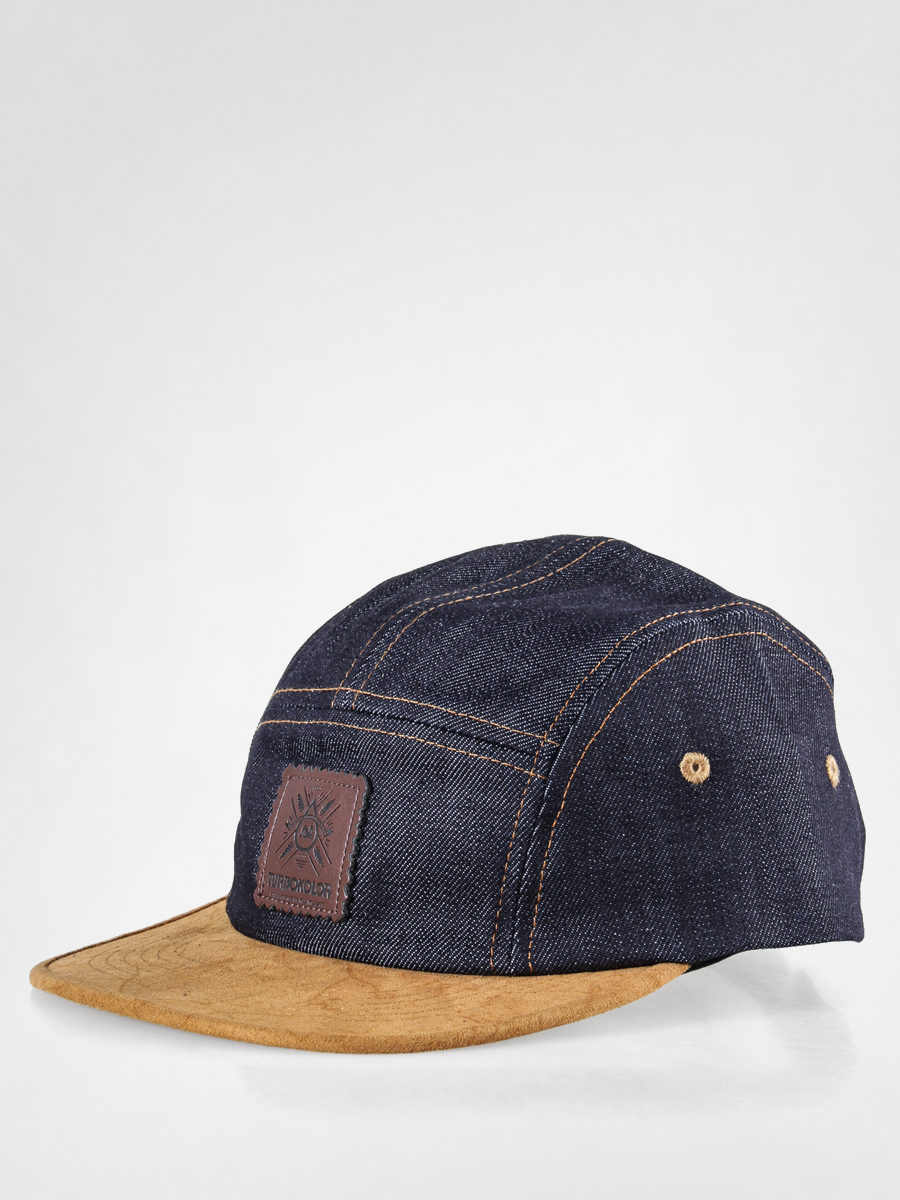 Czapka z daszkiem Turbokolor Five Panel ZD (denim/brown)