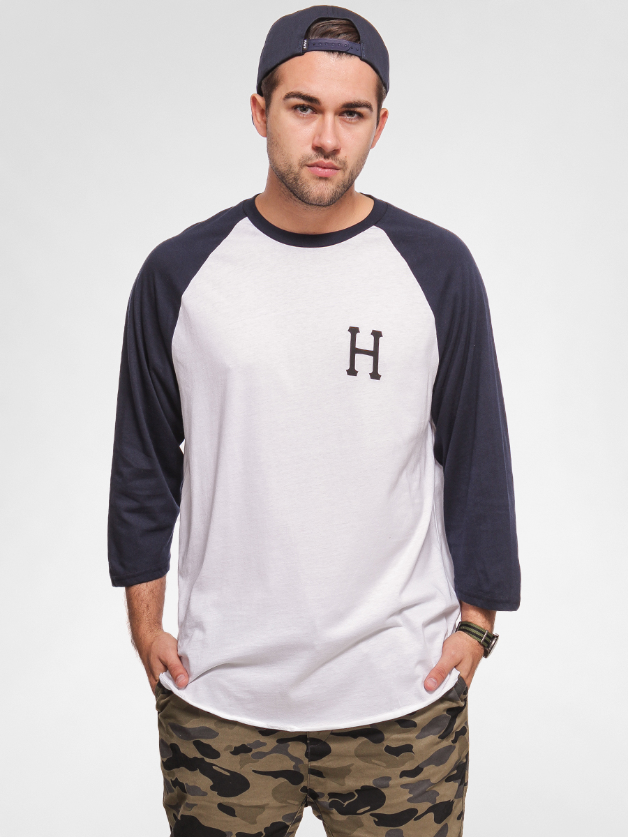 Koszulka HUF Classic H Raglan (white/navy)