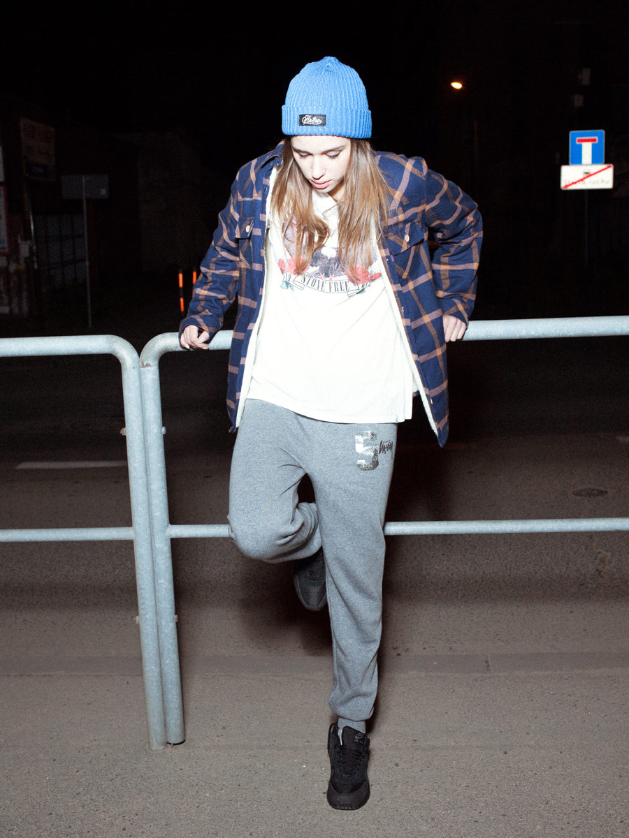 Spodnie Stussy College Stock Wmn (grey heather)