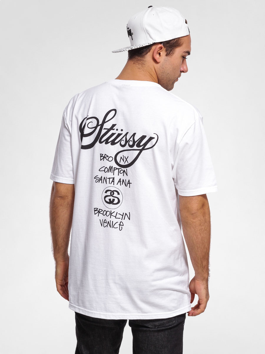 ★人気★【Stussy】★Stussy World Tour T-Shirt★White★ T-shirt Stussy World Tour - biały (white)