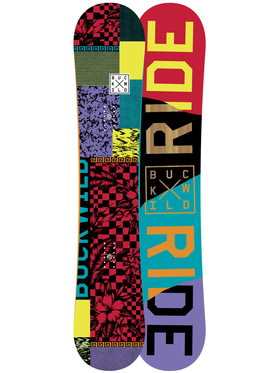Męska Deska snowboardowa Ride Buck Wild (red/black/teal/purple)