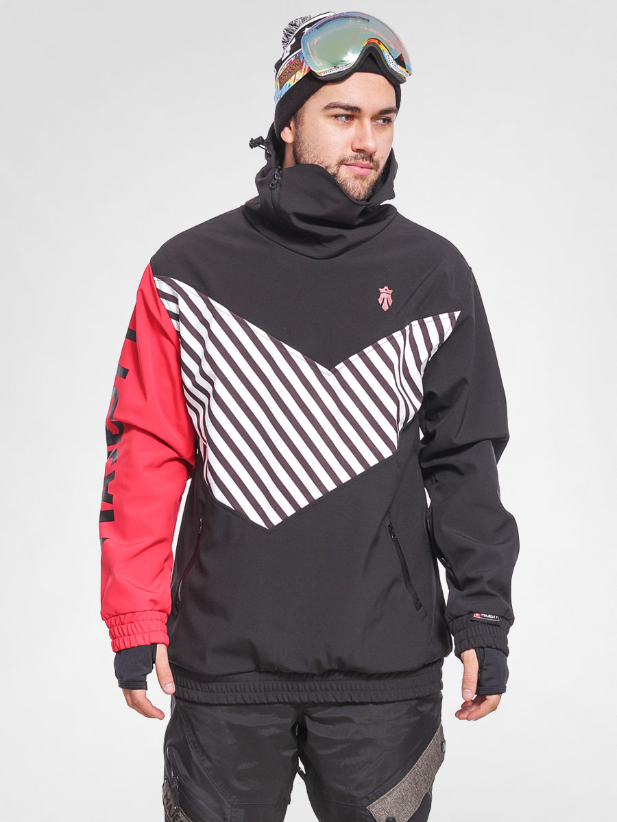 Męska Kurtka snowboardowa Majesty Shadow Softshell (black/red/stripe)