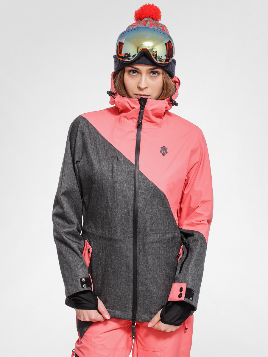 Damska Kurtka snowboardowa Majesty Skadi (graphite herringbone/peach)