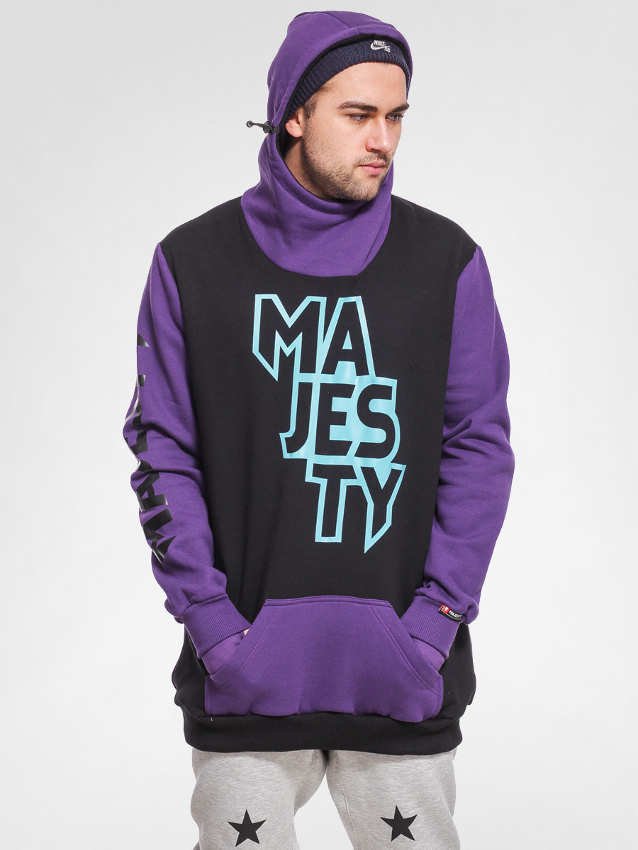 Męska Bluza z kapturem Majesty Rider HD (black/purple)