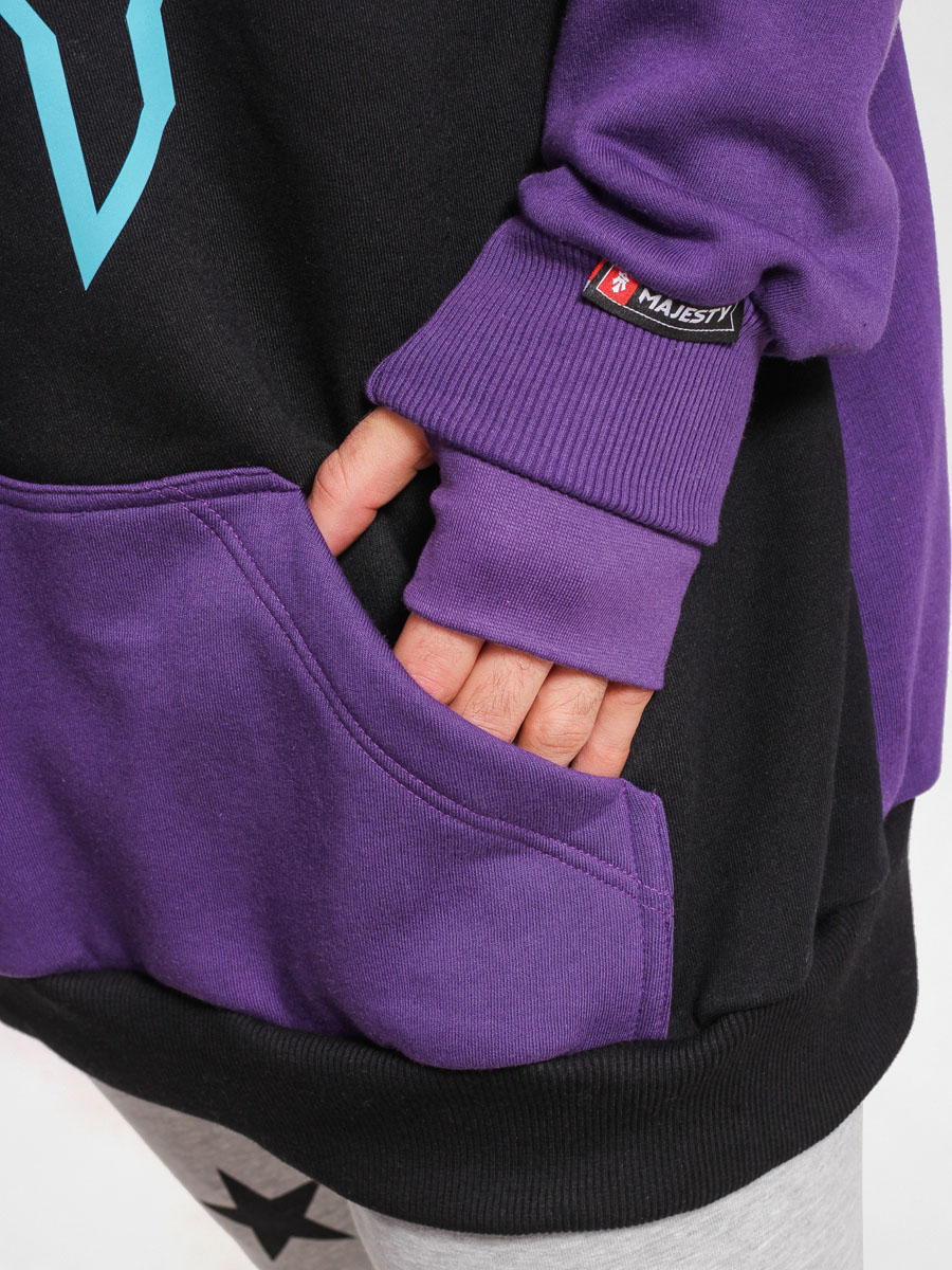 Męska Bluza z kapturem Majesty Rider HD (black/purple)