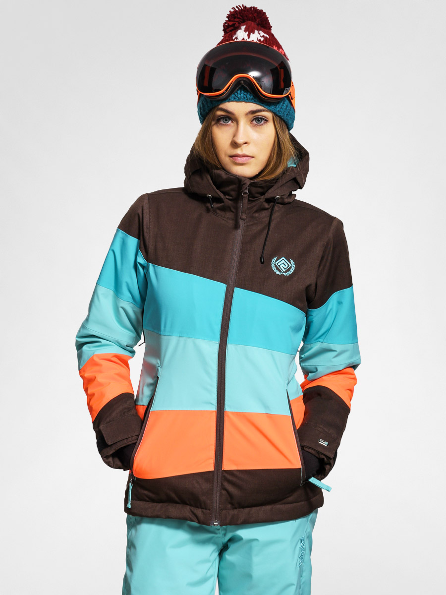 Damska Kurtka snowboardowa Rehall Cindy (choco brown mlg aqua)