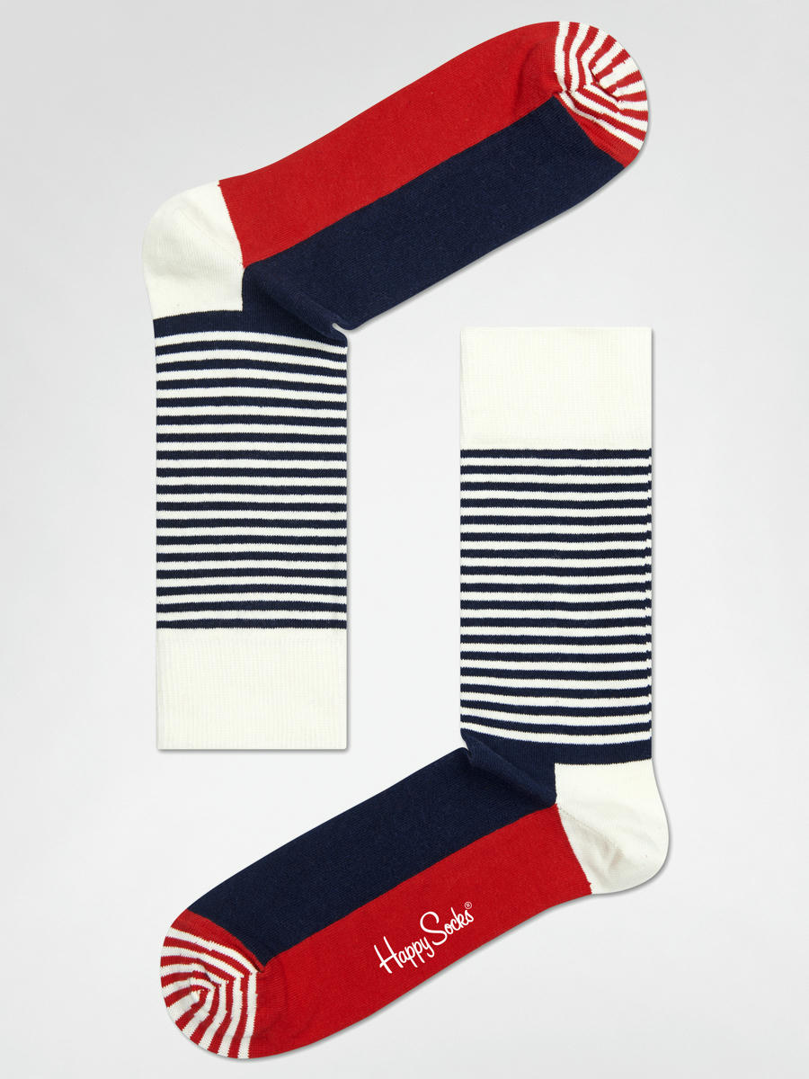 Skarpetki Happy Socks Stripe Half (navy/red/white)