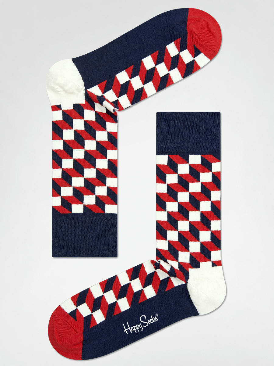 Skarpetki Happy Socks Filled Optic (navy/red/white)