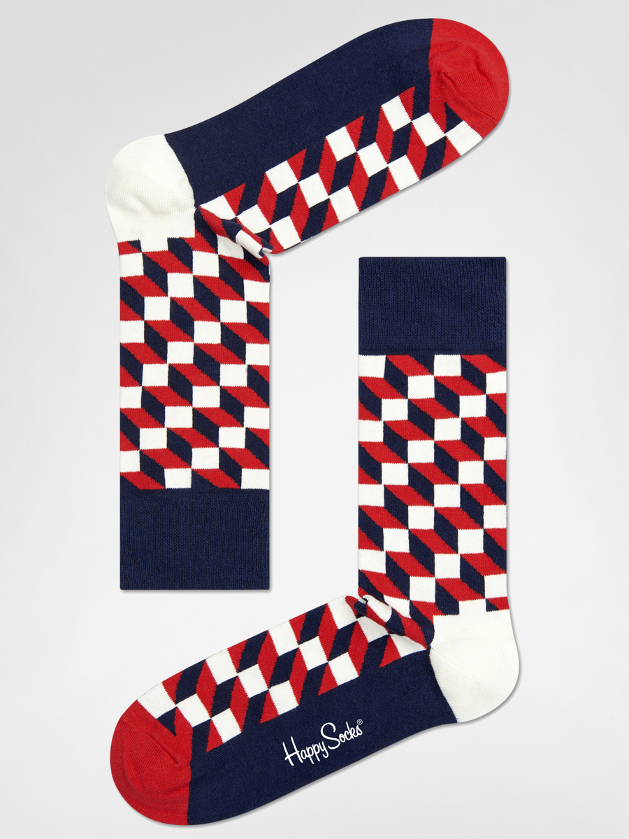 Skarpetki Happy Socks Filled Optic (navy/red/white)