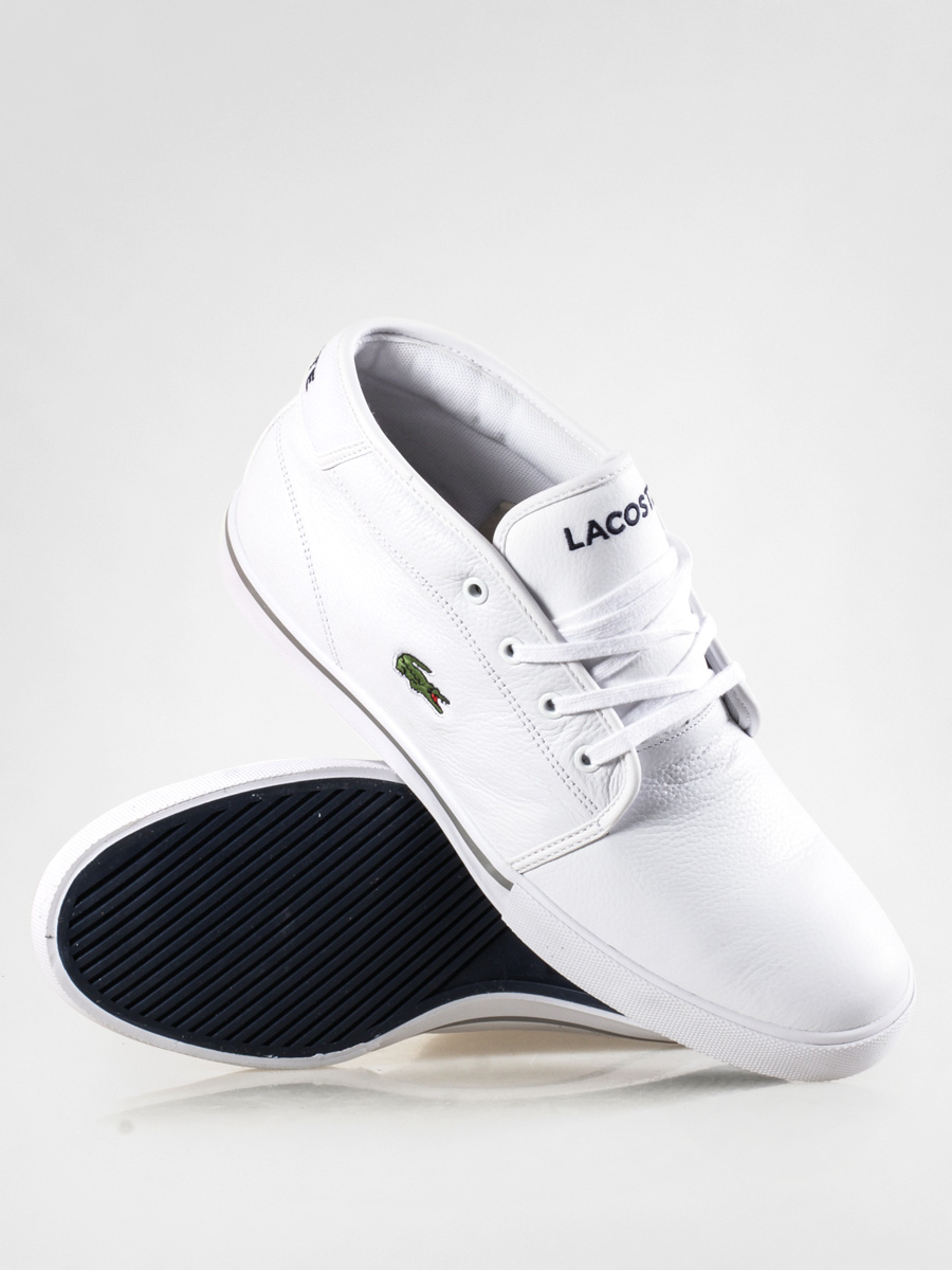 lacoste ampthill white leather