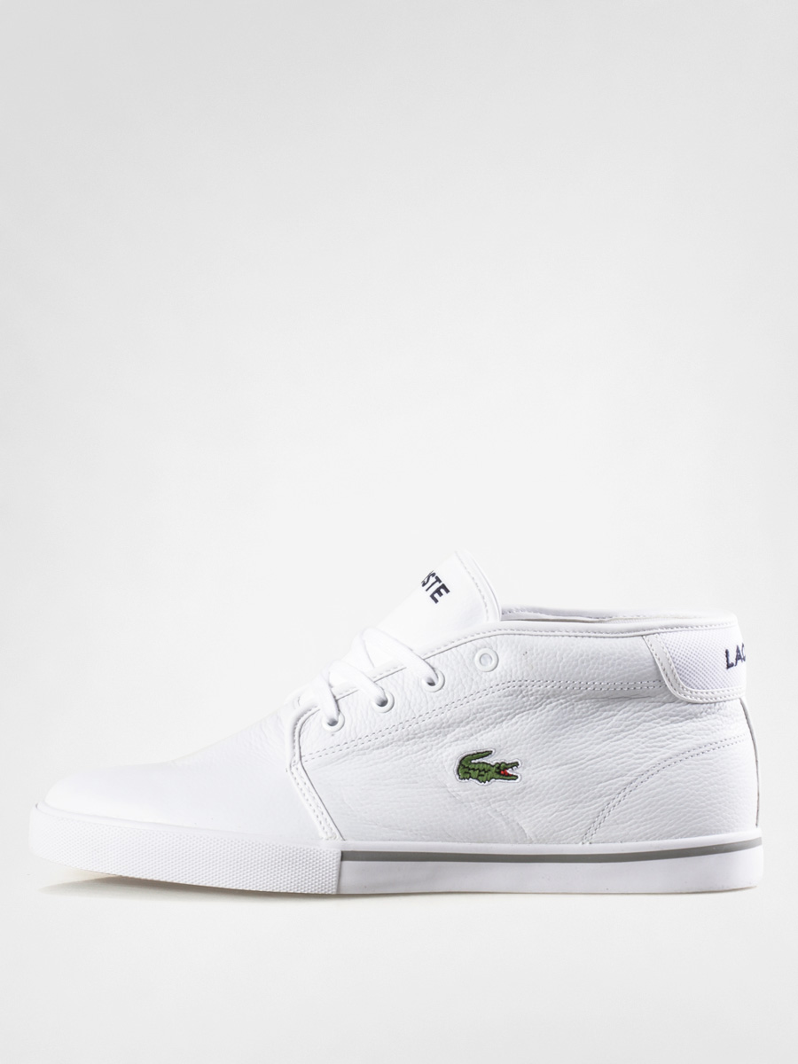 lacoste ampthill white leather