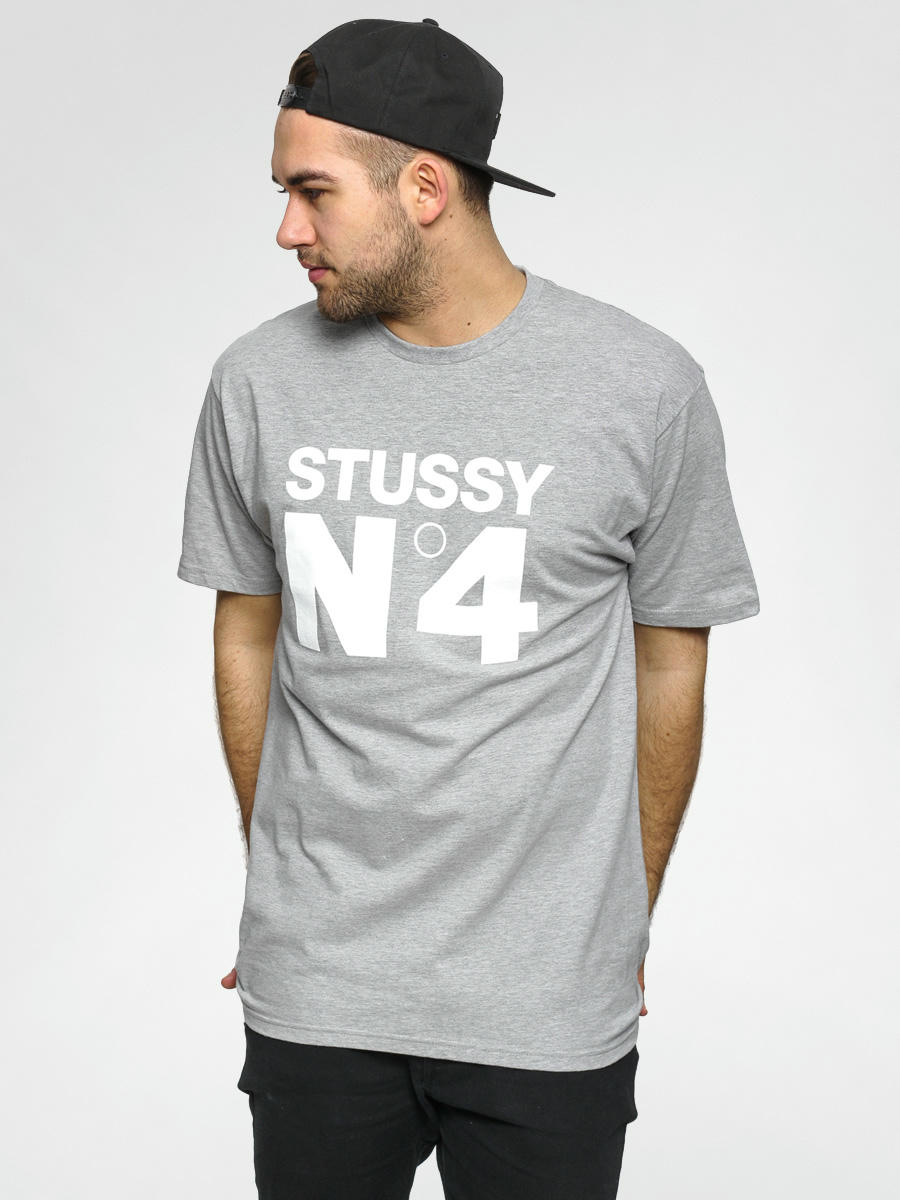 T-shirt Stussy No. 4 (grey heather)