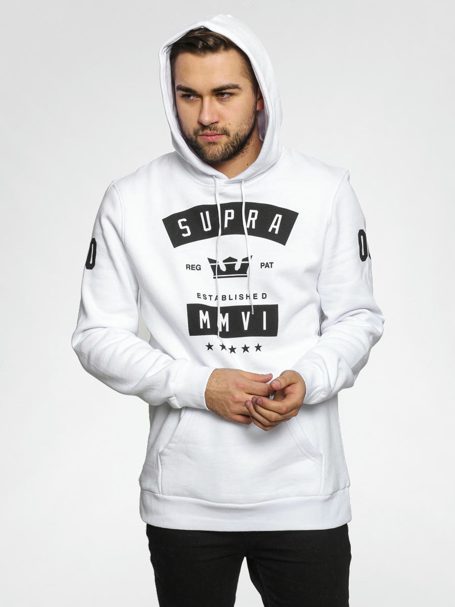 Bluza z kapturem Supra Banner PO (white)