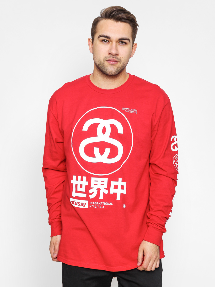 Longsleeve Stussy Japan International (red)