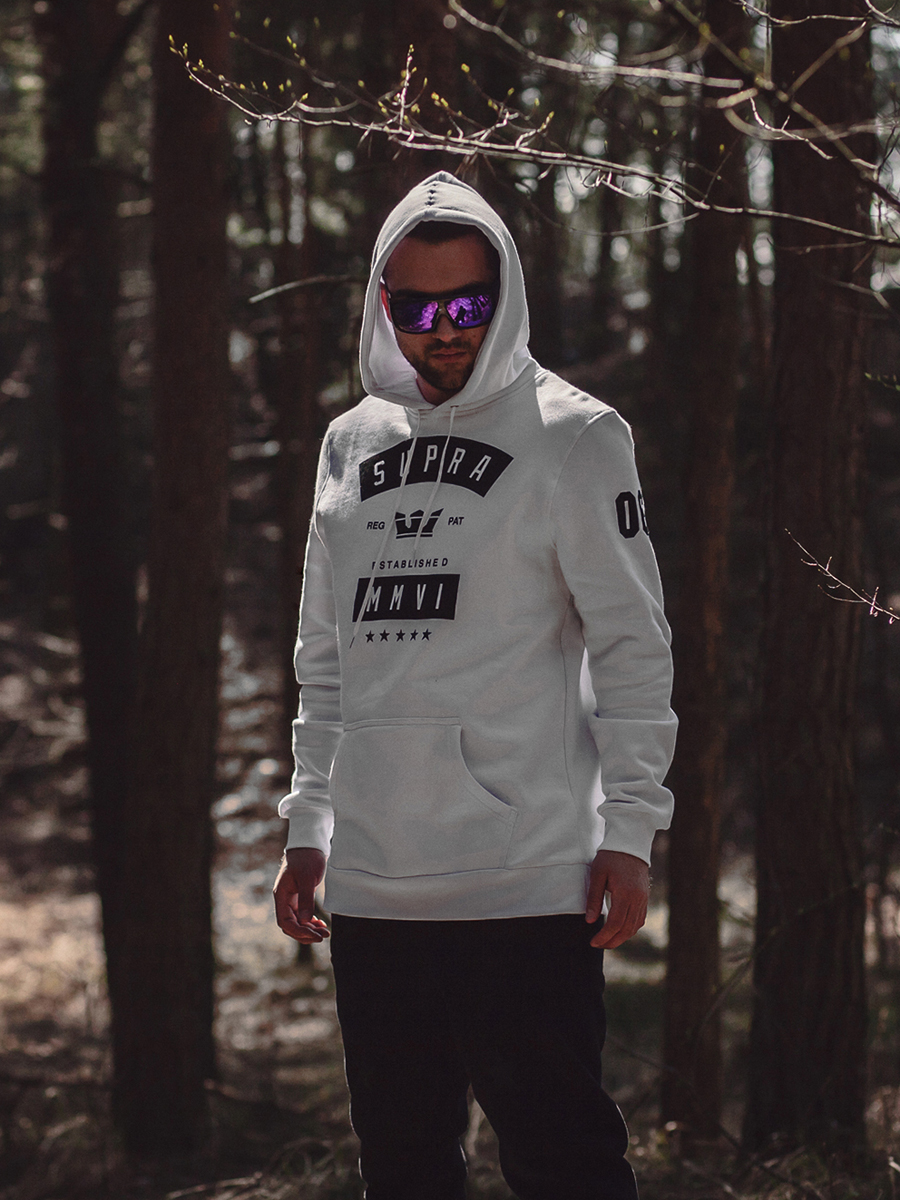 Bluza z kapturem Supra Banner PO (white)