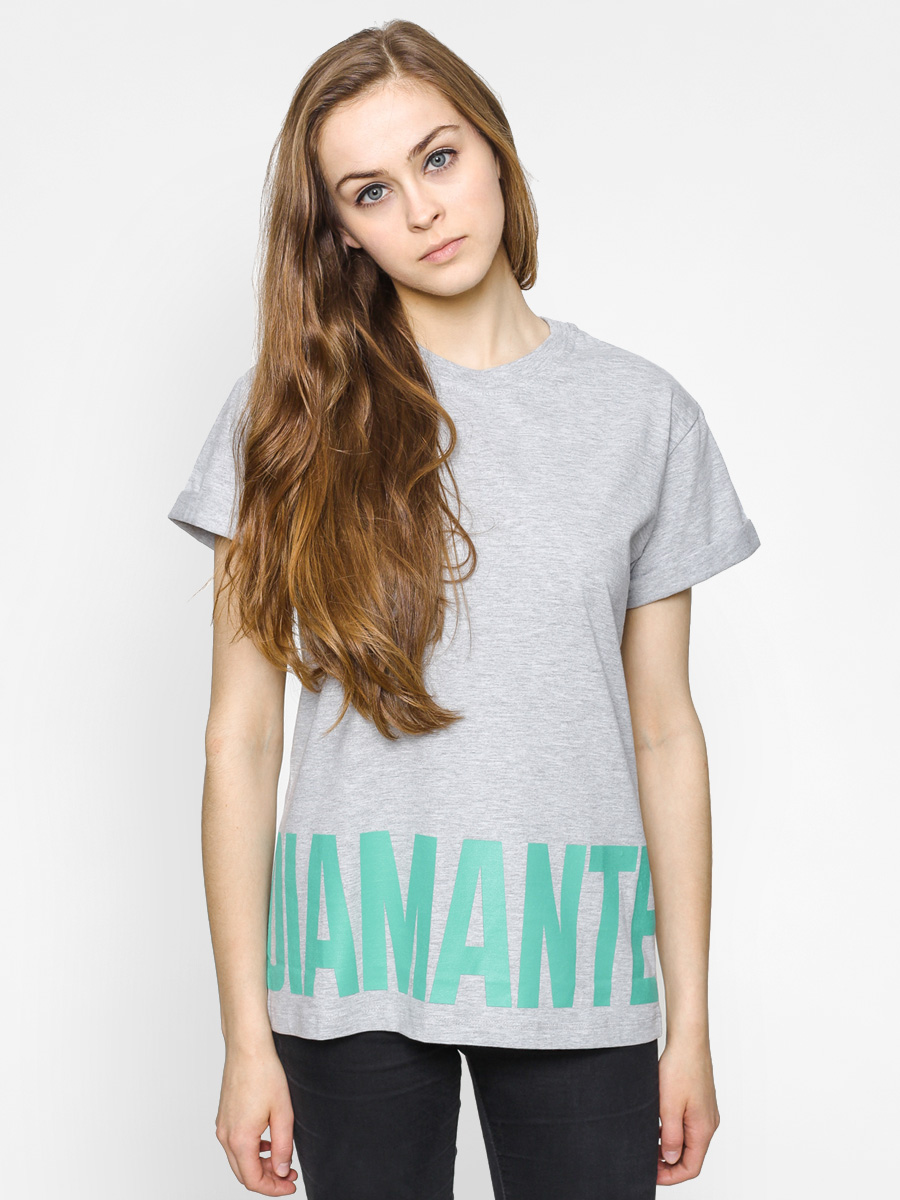T-shirt Diamante Wear D Down Wmn (heather grey/mint)