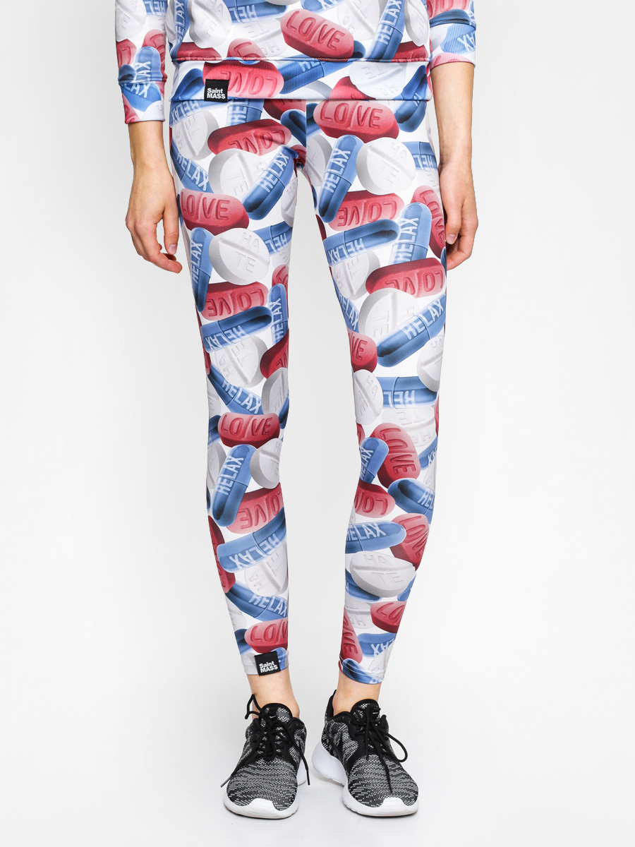 Legginsy MassDnm Saint Pills Wmn (white/blue/red)