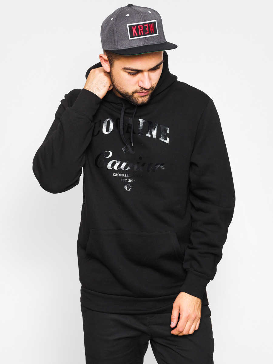 Bluza z kapturem Crooks & Castles Cocaine And Caviar Clear Foil HD (black/black)