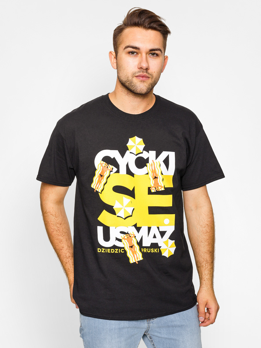 T-shirt Dziedzic Pruski Cycki Se Usmaż (black)