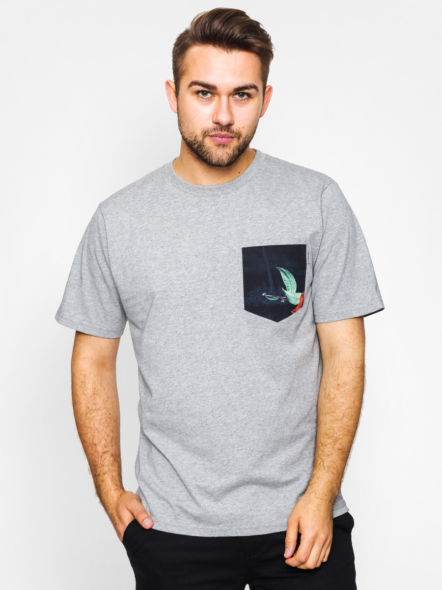 T-shirt Carhartt Lester Pocket (grey heather/tropic print)