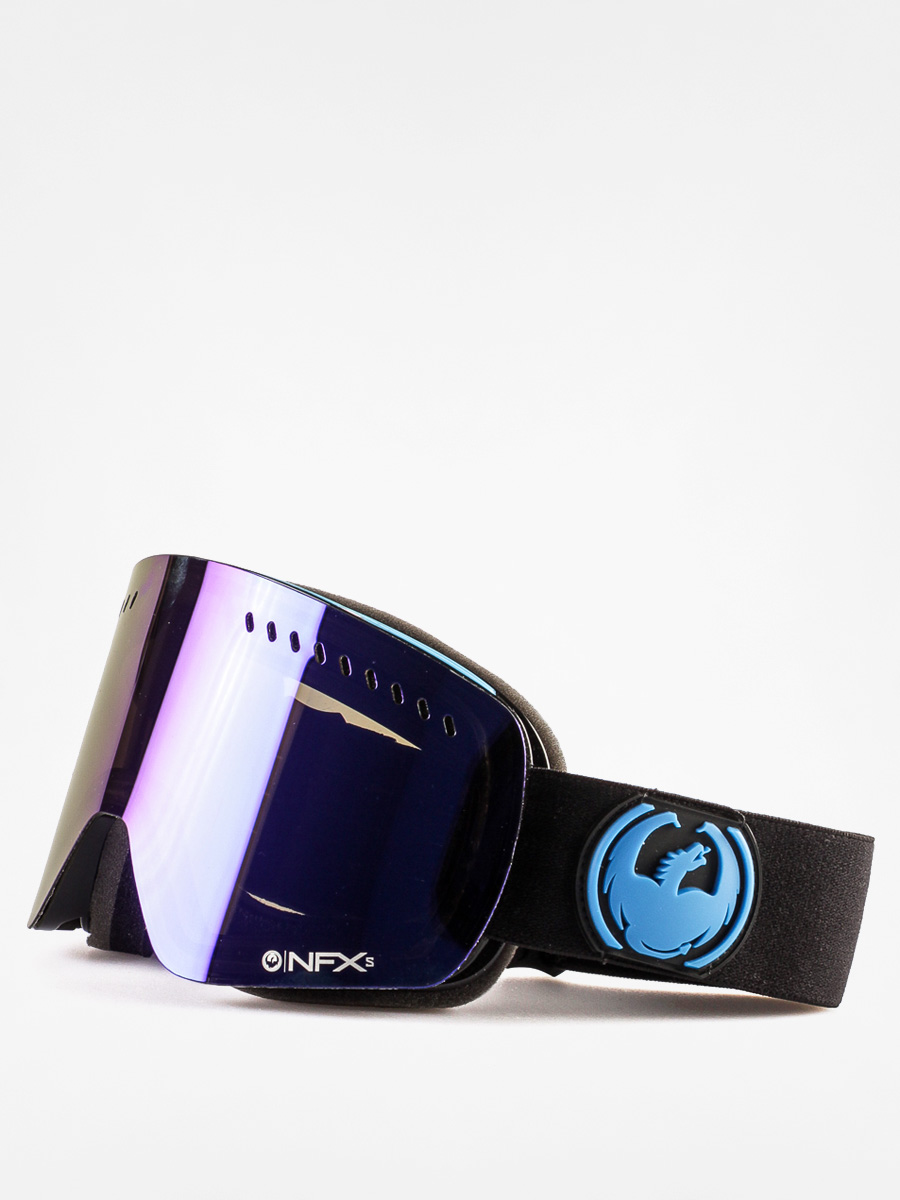 Gogle Dragon NFXS (jet/dark smoke/blue+yell/red ion)