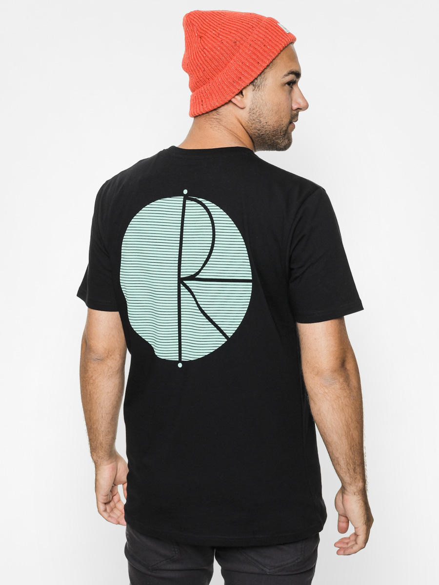 T-shirt Polar Skate Fill Logo Behind The Curtain Tee (black/pastel mint)