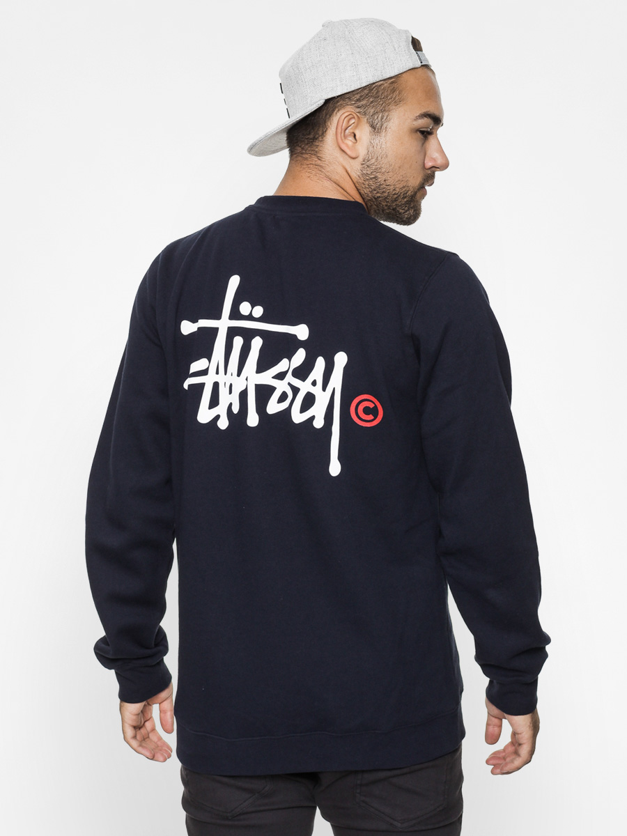 Bluza Stussy Basic Logo Crew (navy)