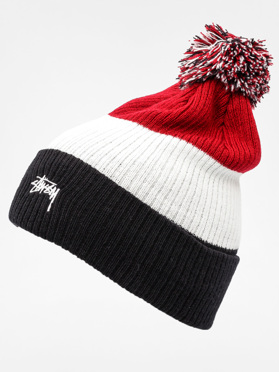 Czapka zimowa Stussy 3 Tone Heavy Pom Beanie (navy)