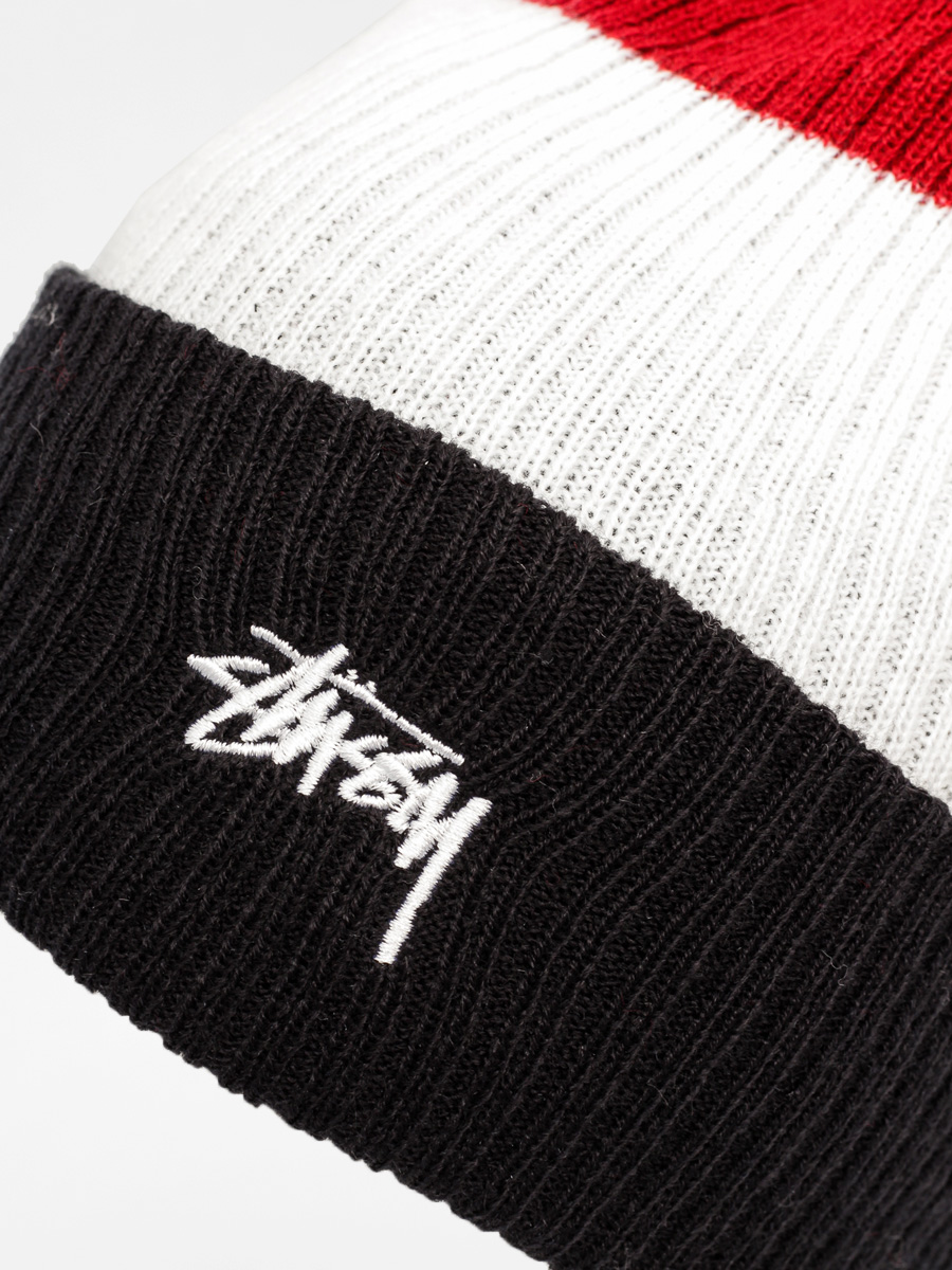 Czapka zimowa Stussy 3 Tone Heavy Pom Beanie (navy)