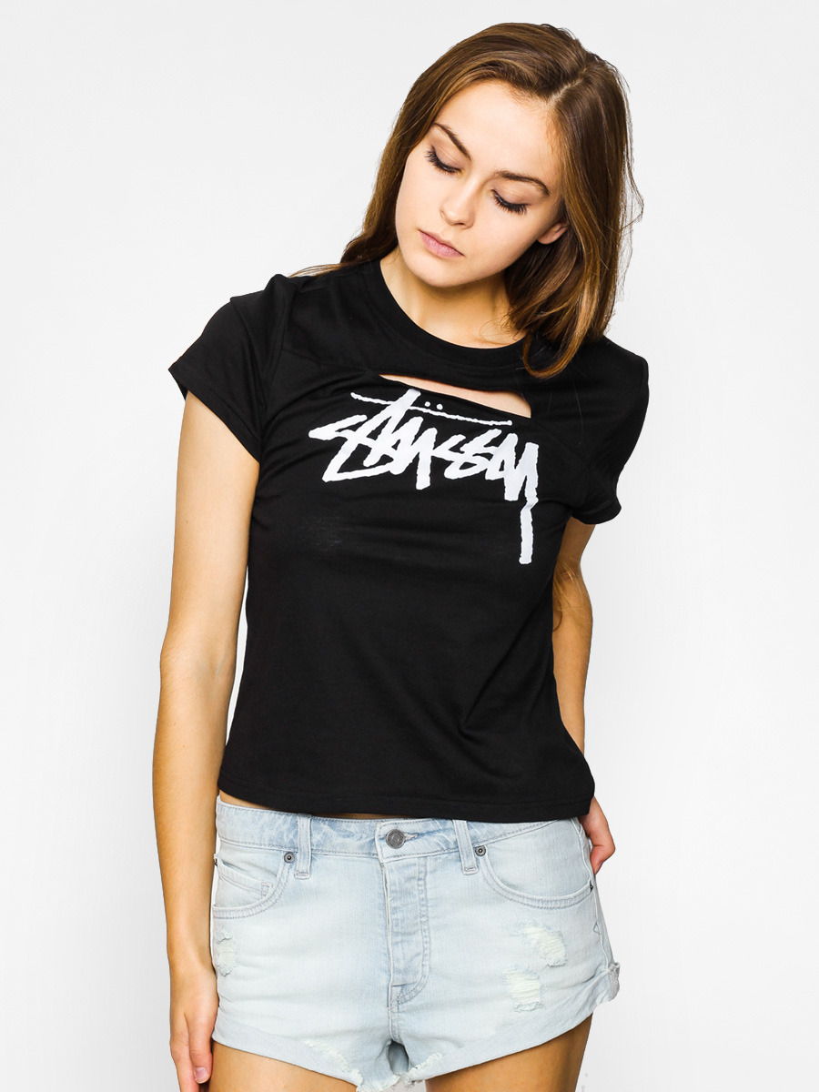 T-shirt Stussy Slash Tee Shirt Wmn (black)