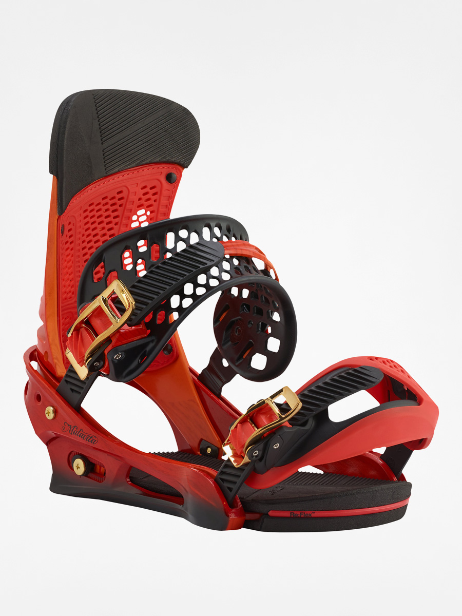 Wiązania snowboardowe Burton Malavita - czerwony (sunburst)
