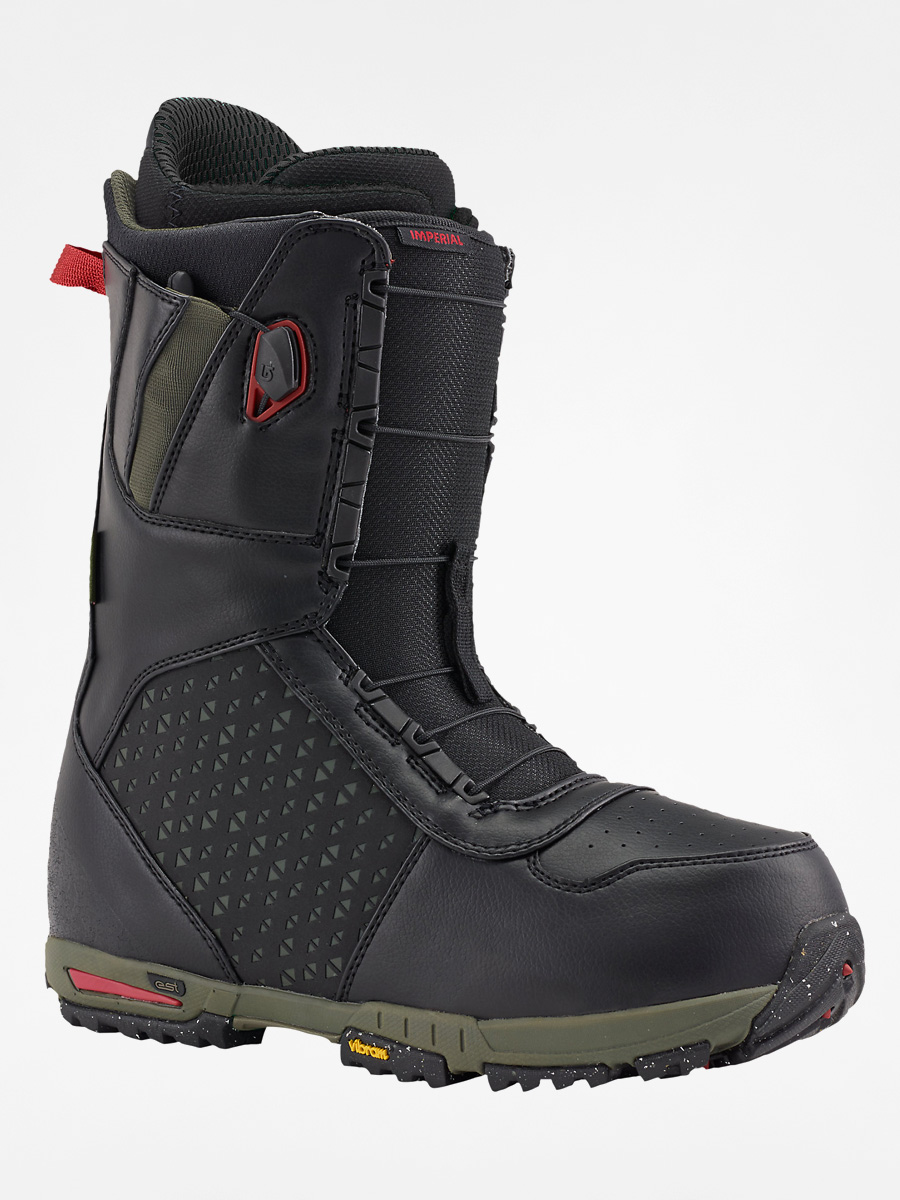 Buty snowboardowe Burton Imperial - czarny (black/green/red)