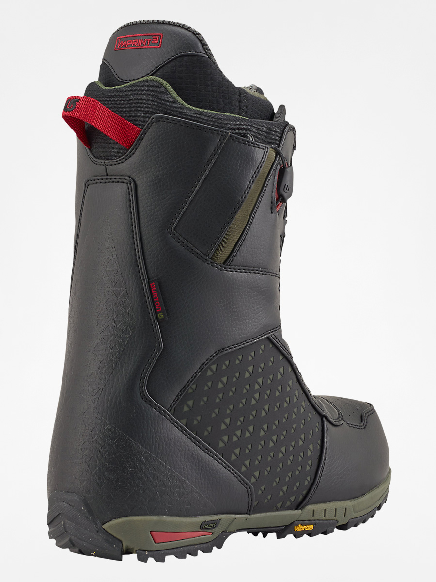 Buty snowboardowe Burton Imperial - czarny (black/green/red)