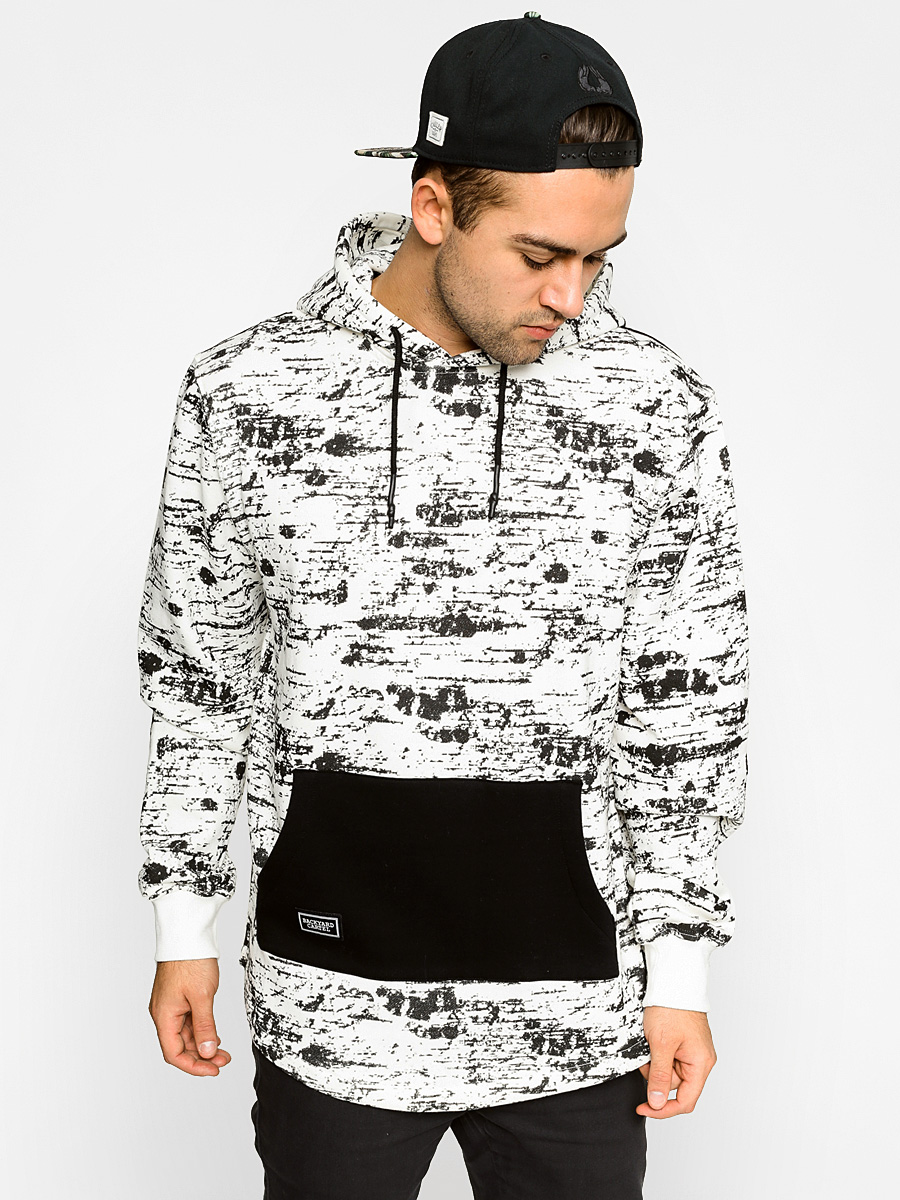 Bluza z kapturem Backyard Cartel Birch Long HD (white/black)