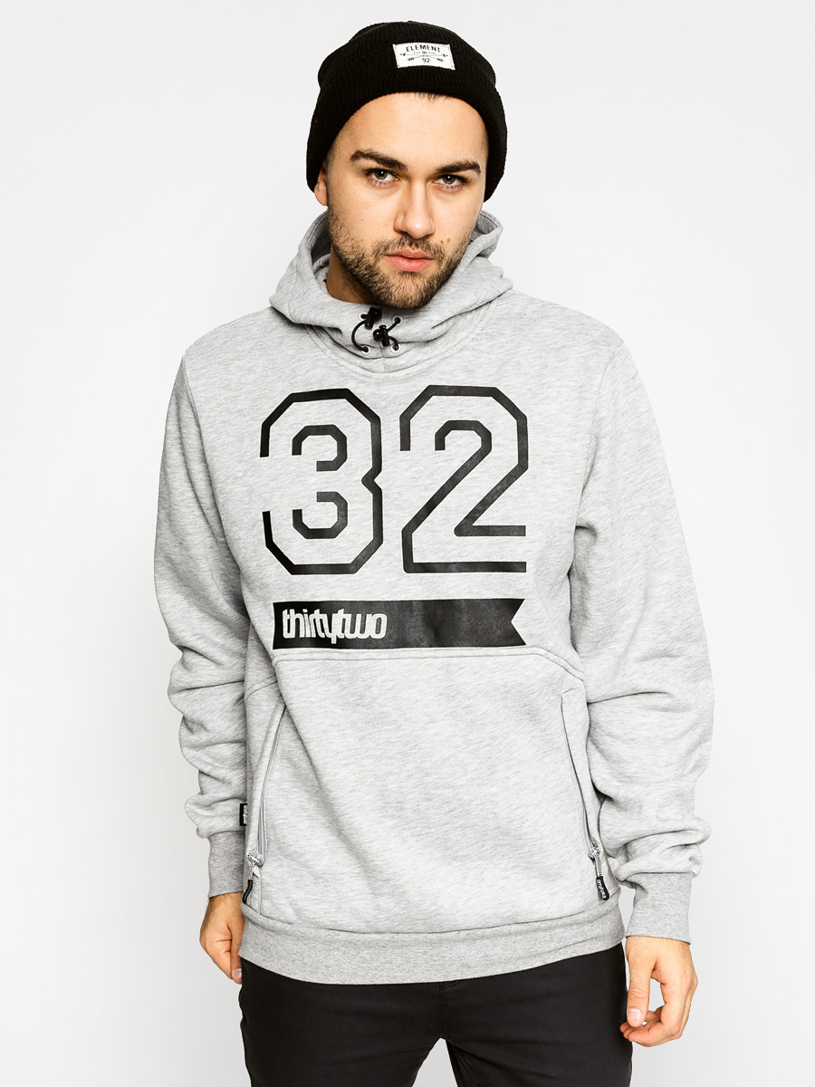 Męska Bluza z kapturem ThirtyTwo 32 Stamp HD (grey/heather)