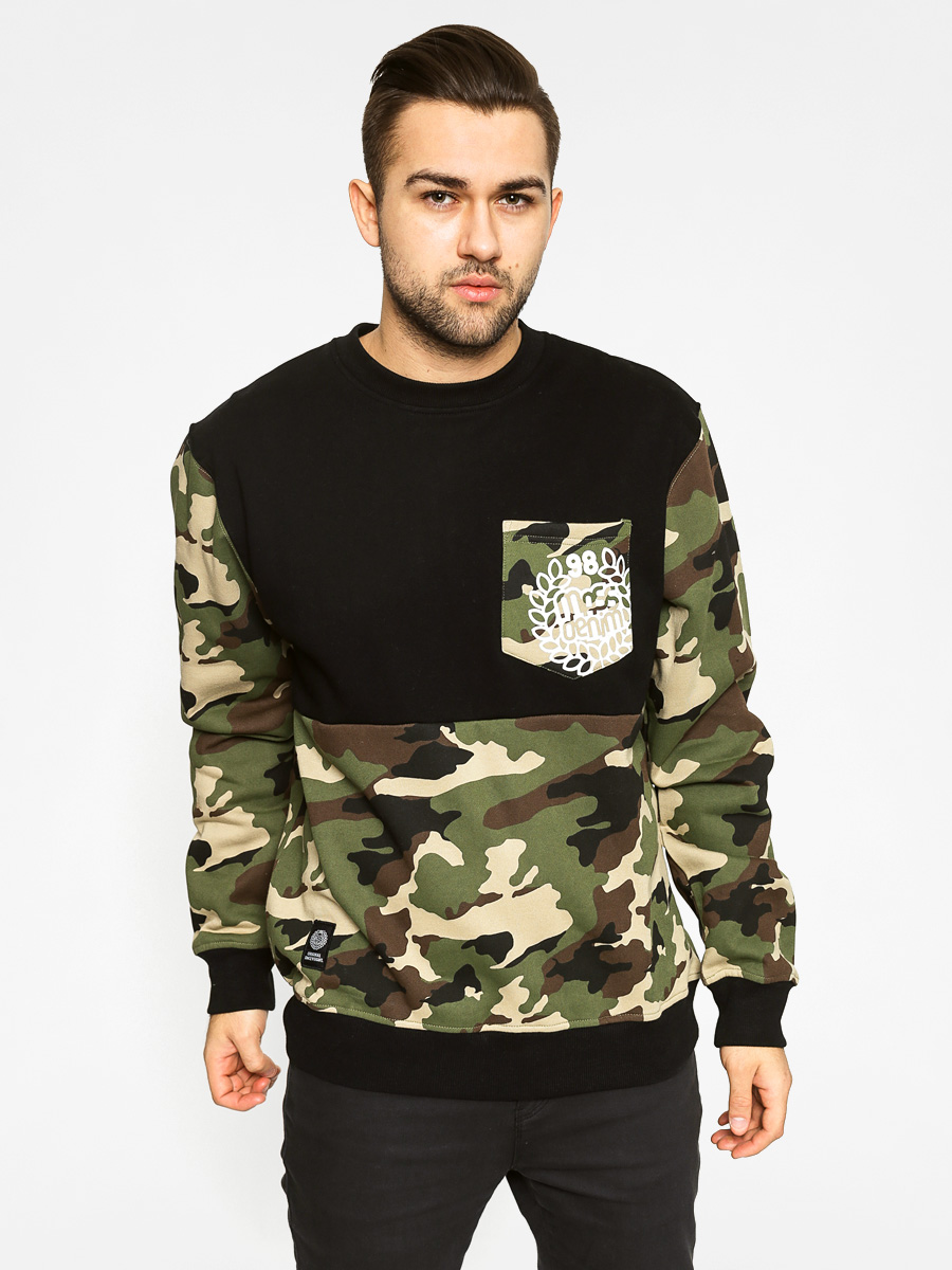 Bluza MassDnm Pocket Base (black/camo)