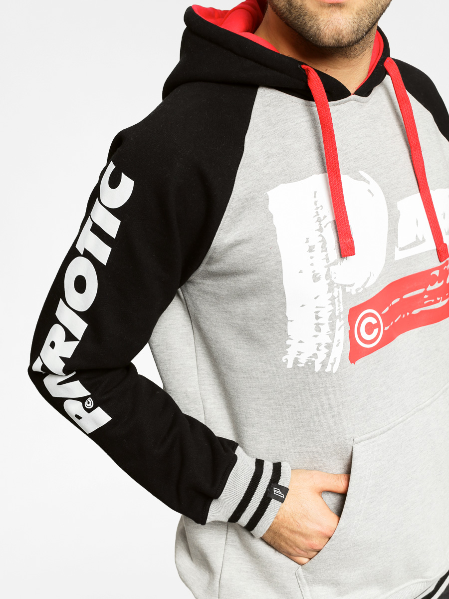 Bluza z kapturem Patriotic Kush HD (grey/black)