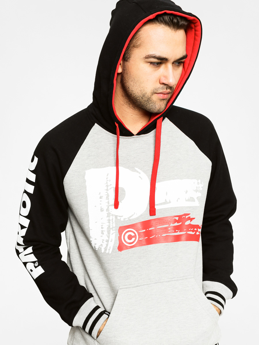 Bluza z kapturem Patriotic Kush HD (grey/black)