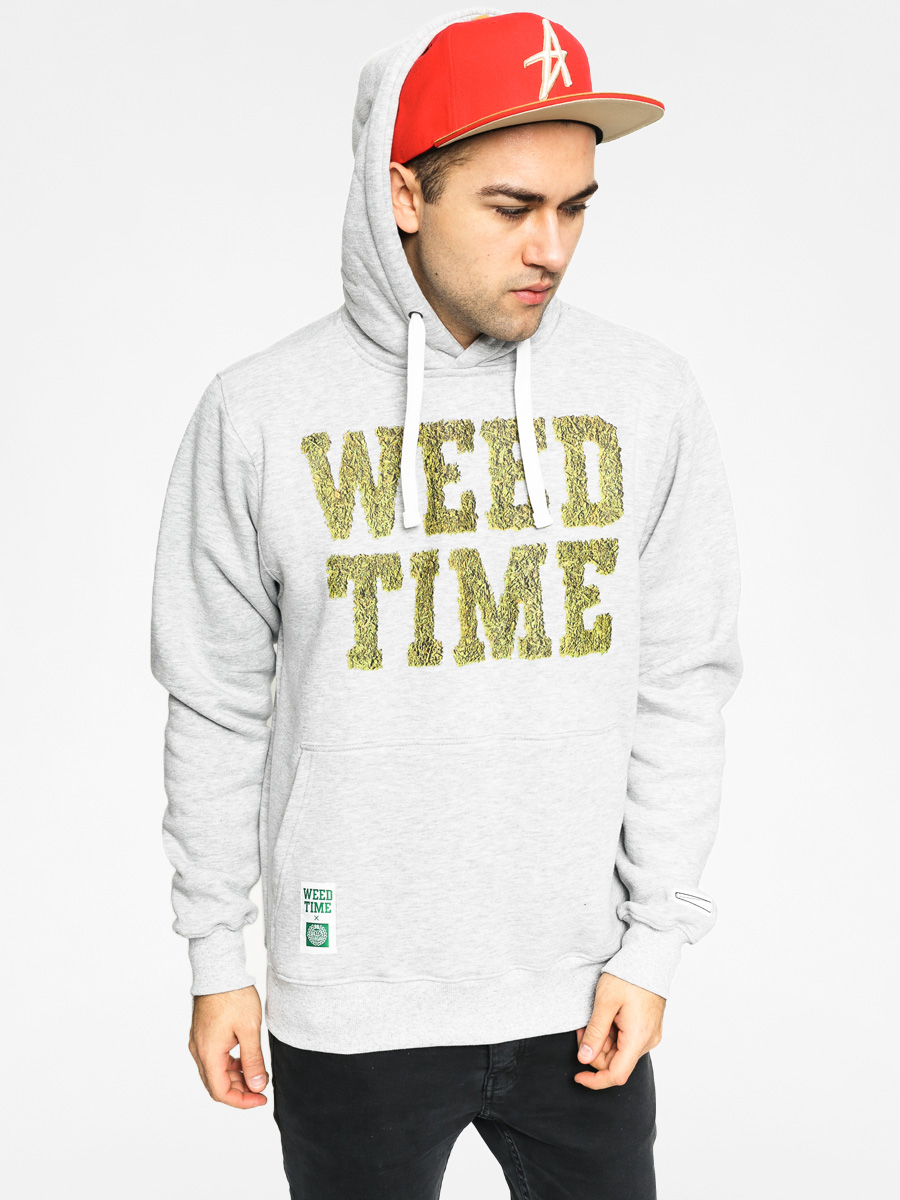 Bluza z kapturem MassDnm Weed Time HD (light grey)