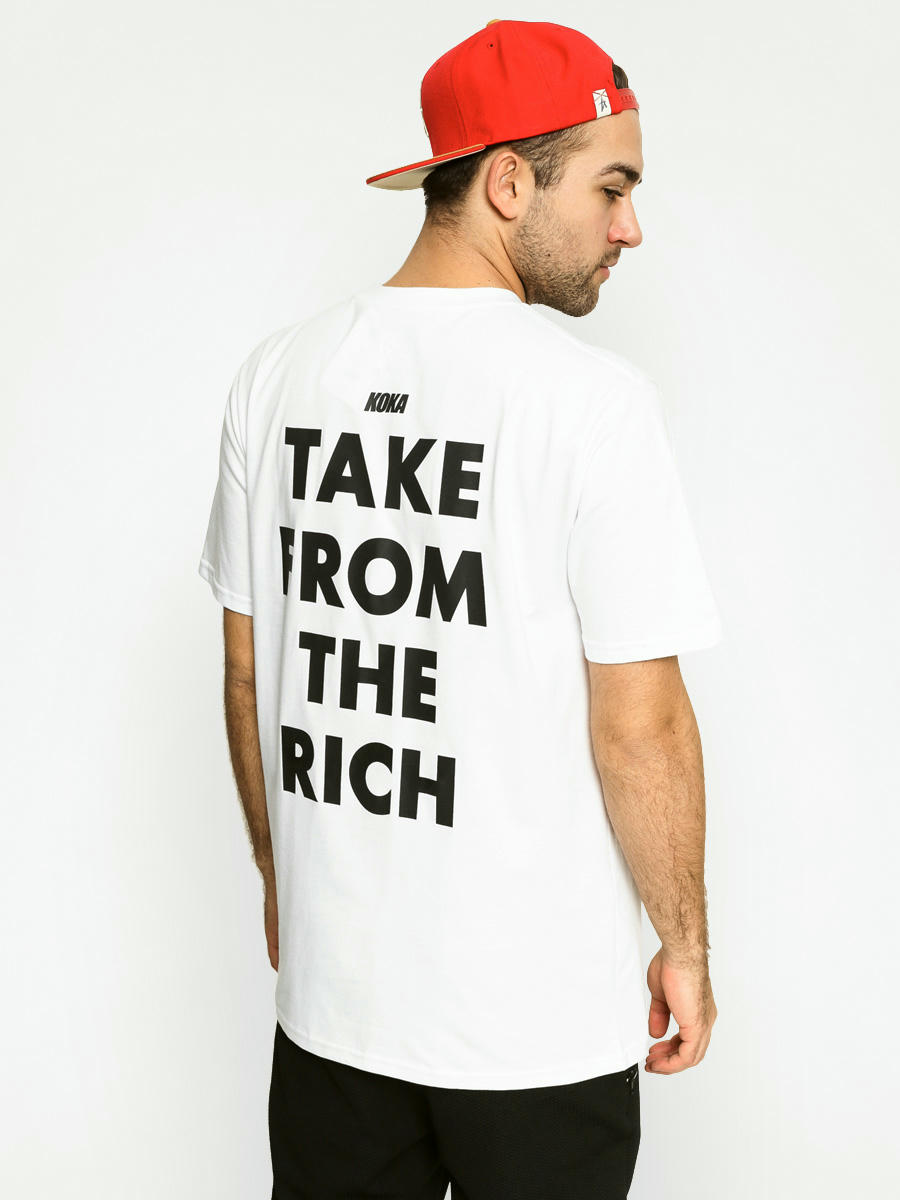 T-shirt Koka Take From The Rich Pocket (white)