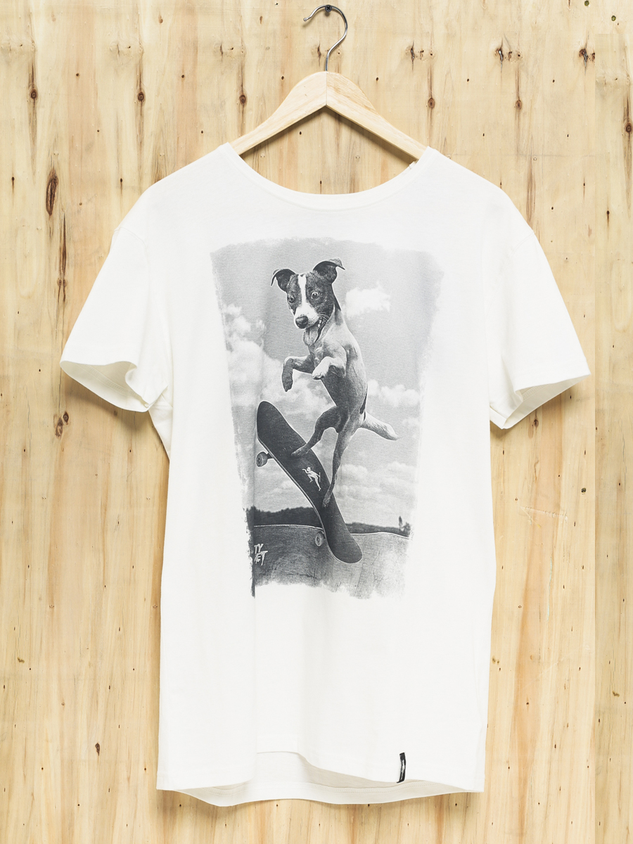 T-shirt Dirty Velvet Skate Dog (vintage white)