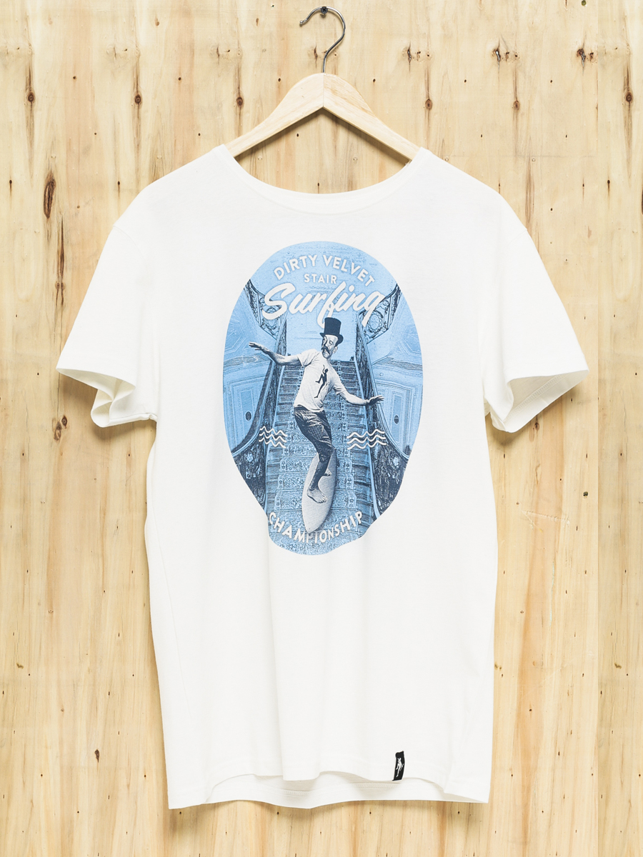 T-shirt Dirty Velvet Stair Surfing (vintage white)