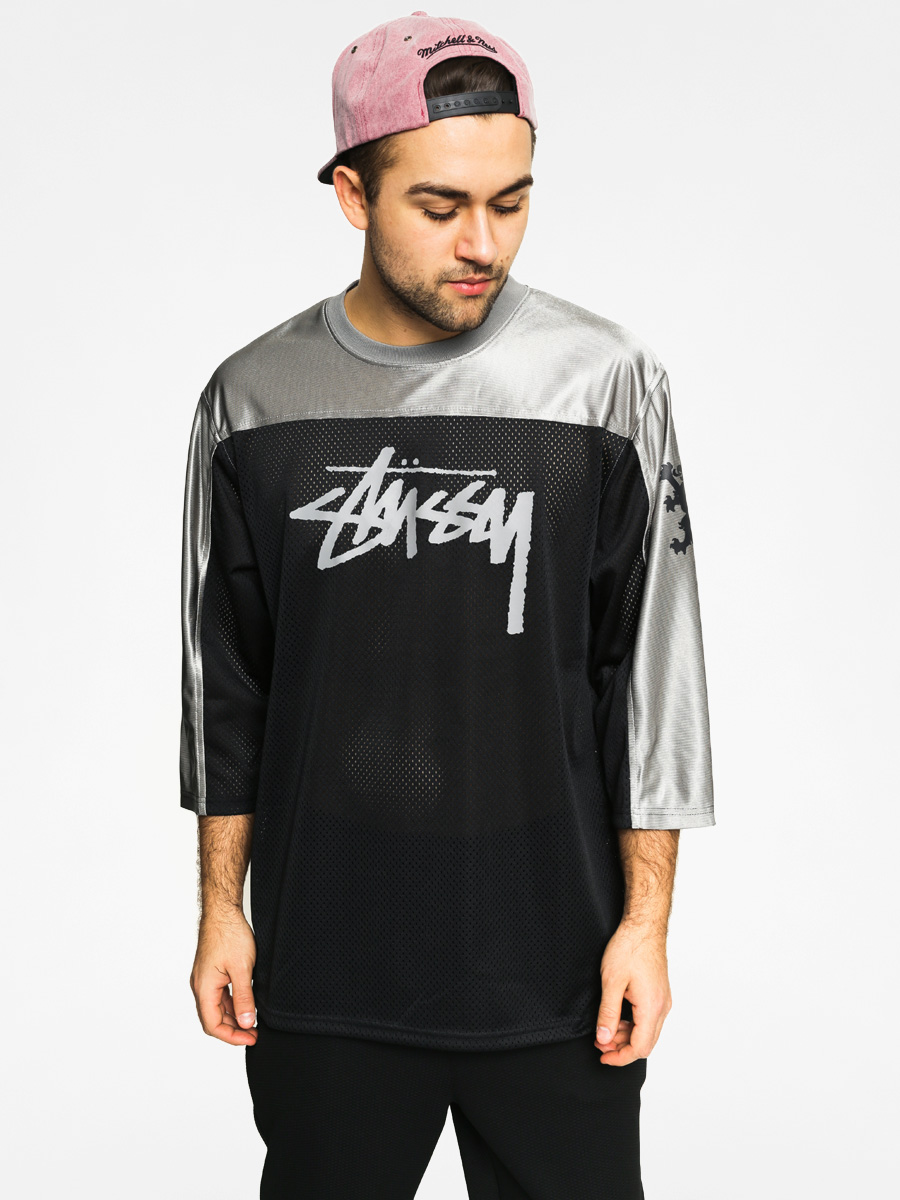 T-shirt Stussy Griffin Football 3I4 (black/silver)