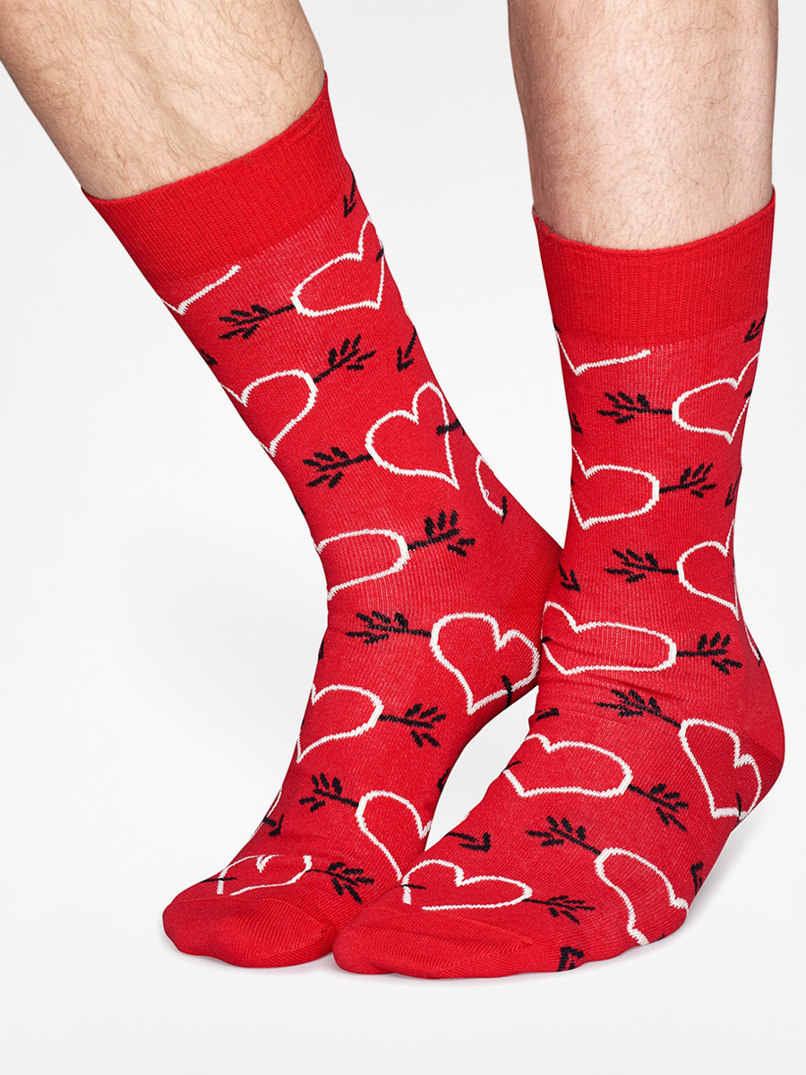 Zestaw Happy Socks - skarpetki i bokserki Valentine Boxer Combo Box (black)
