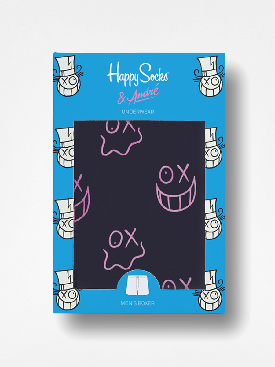 Bokserki Happy Socks Mr A Smile (black)