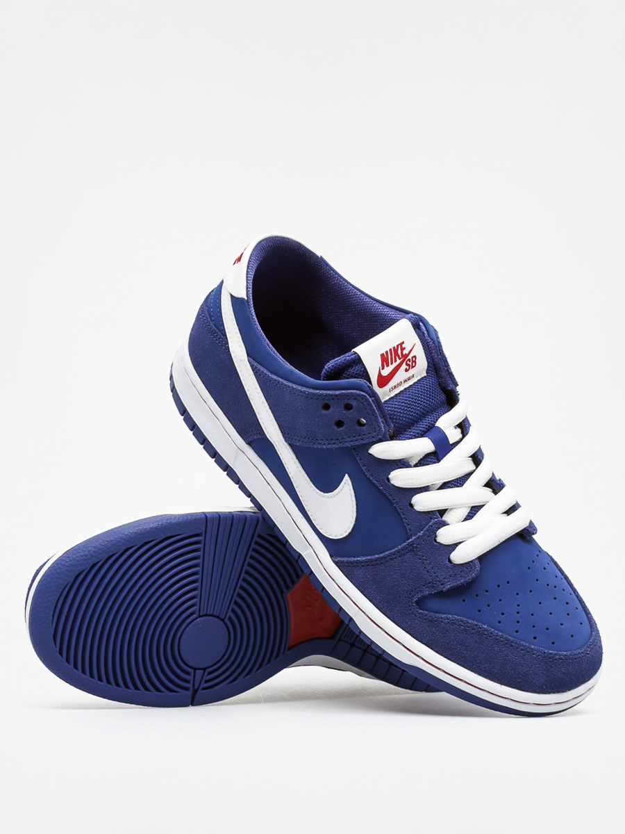nike dunk low white royal red